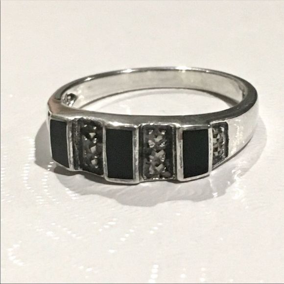 JUDITH JACK Onyx Sterling Silver Ring - Picture 7 of 8